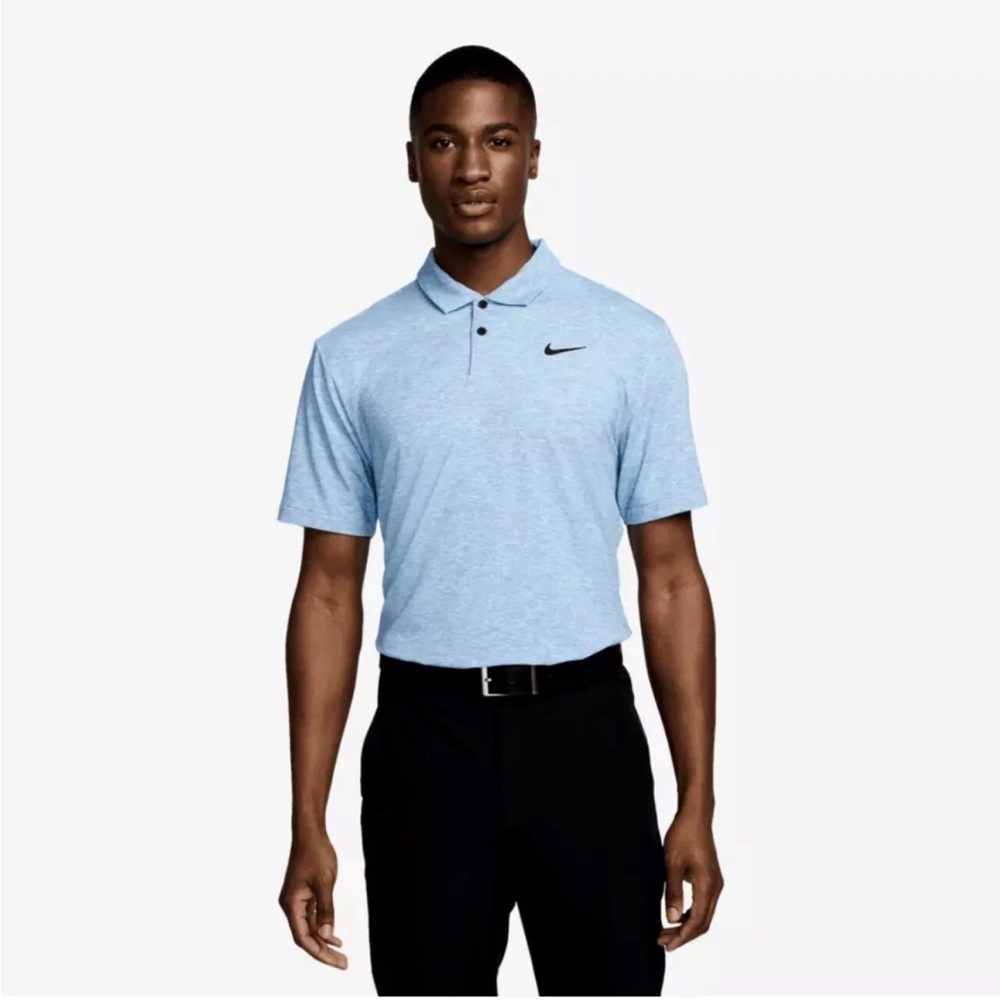 Nike Dri-Fit Tour Light Photo Blue Golf Polo Size Large  DV3123-435